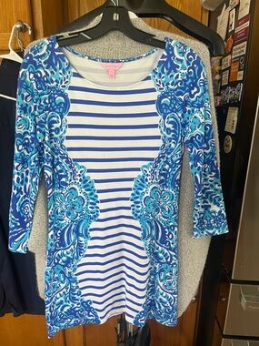 Lilly Pulitzer Women’s Small Nila Brilliant Blue Moon Jellies Dress